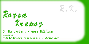 rozsa krepsz business card
